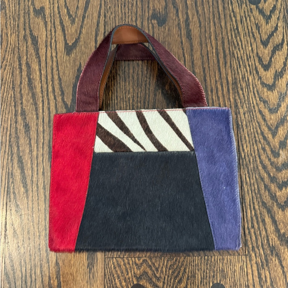 Adrienne Vittadini Multicolor Patchwork Tote Bag